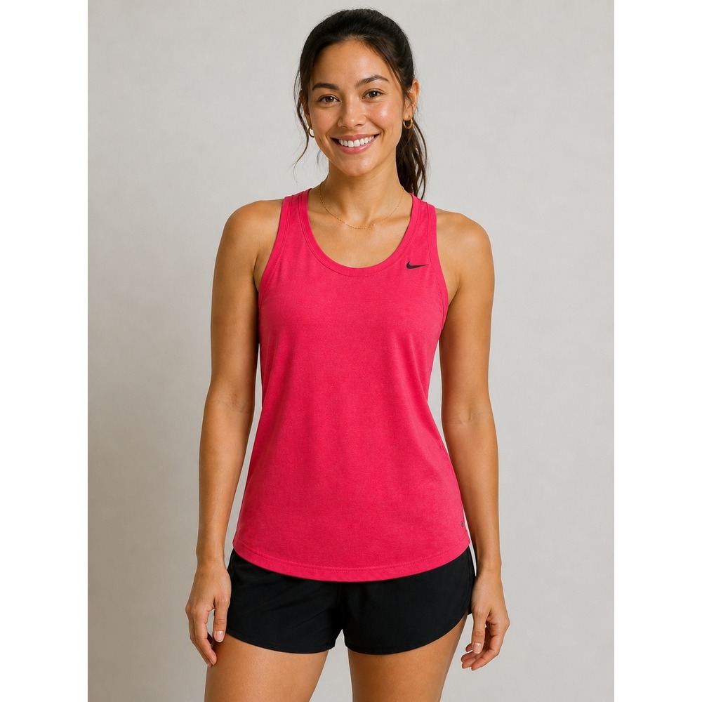 Nike Dri-FIT Tank Top Womens Medium Hot Pink Scoop Neck Sleeveless Athletic Gym
